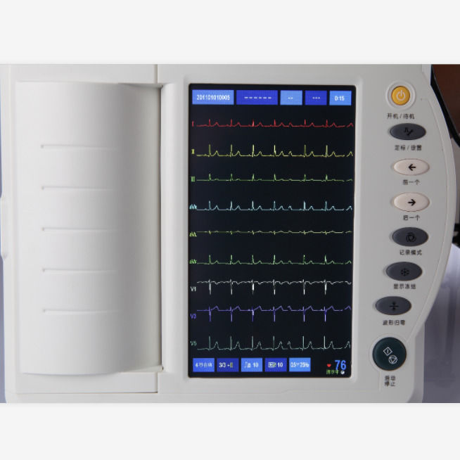 건강 관리 ECG 기계 디지털 12 채널 전기 심방조기 ECG 기계 휴대용 터치 스크린 ECG 기계